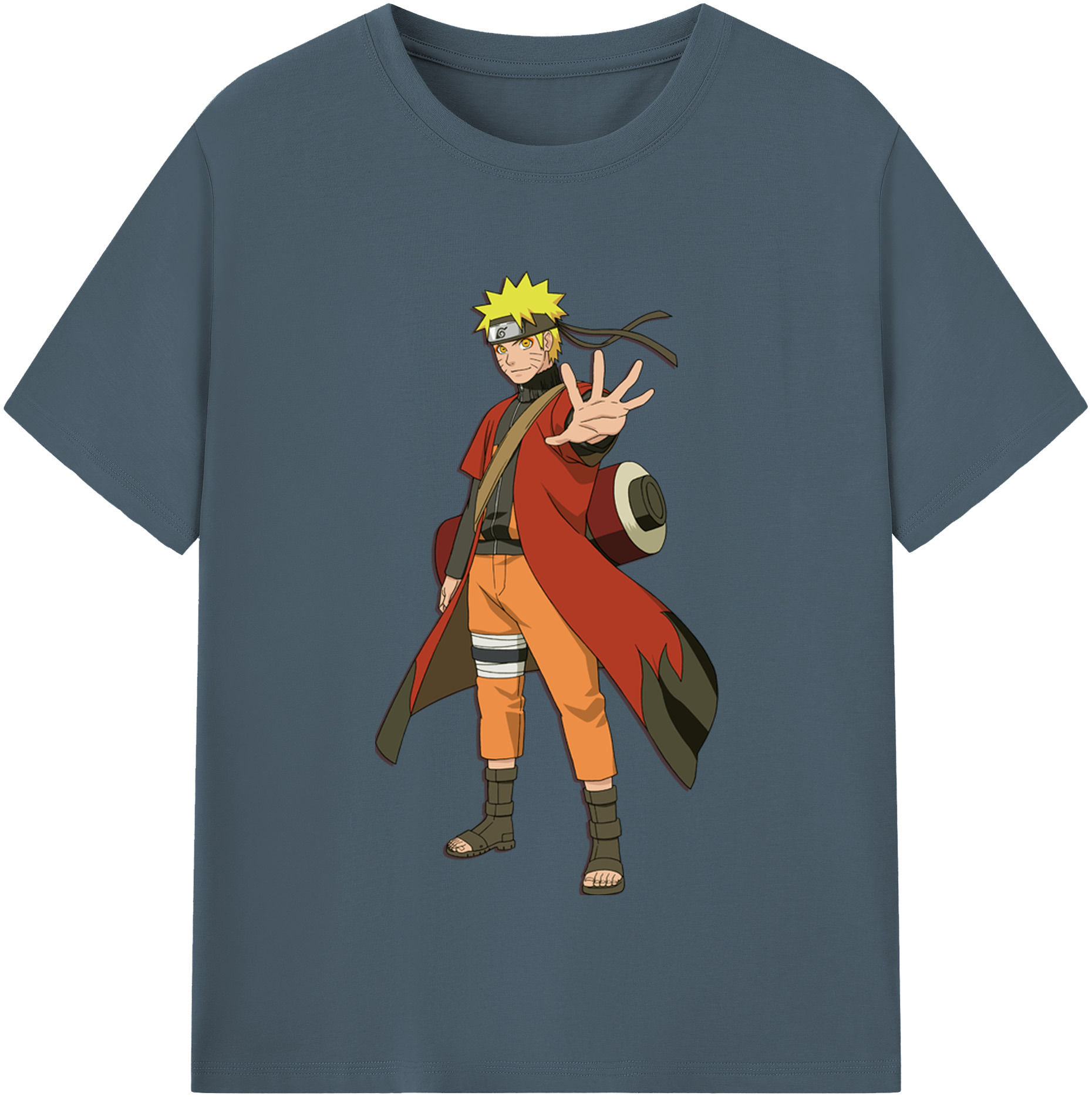 （画像用） NARUTO -ナルト- うずまき ナルト Uzumaki Naruto 綿100％半袖Tシャツ（フロントプリント）
